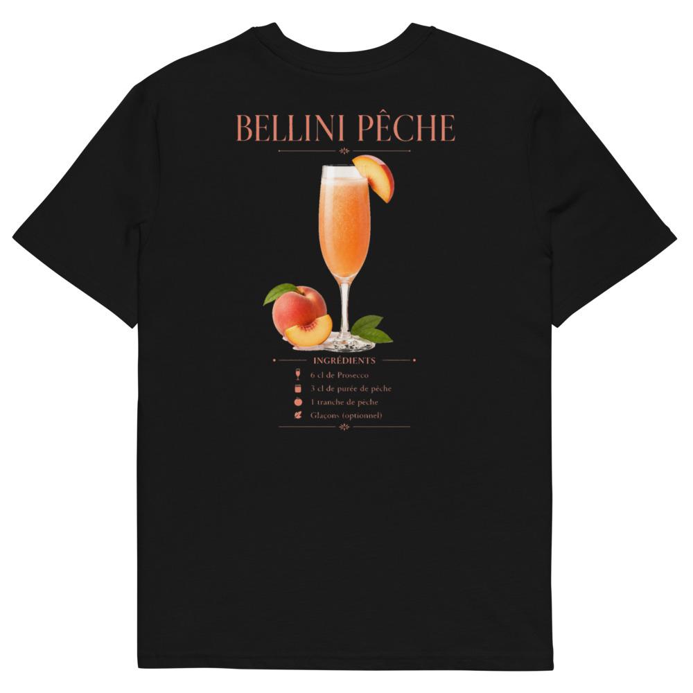 T-shirt Bellini — le cocktail et sa recette, tee noir