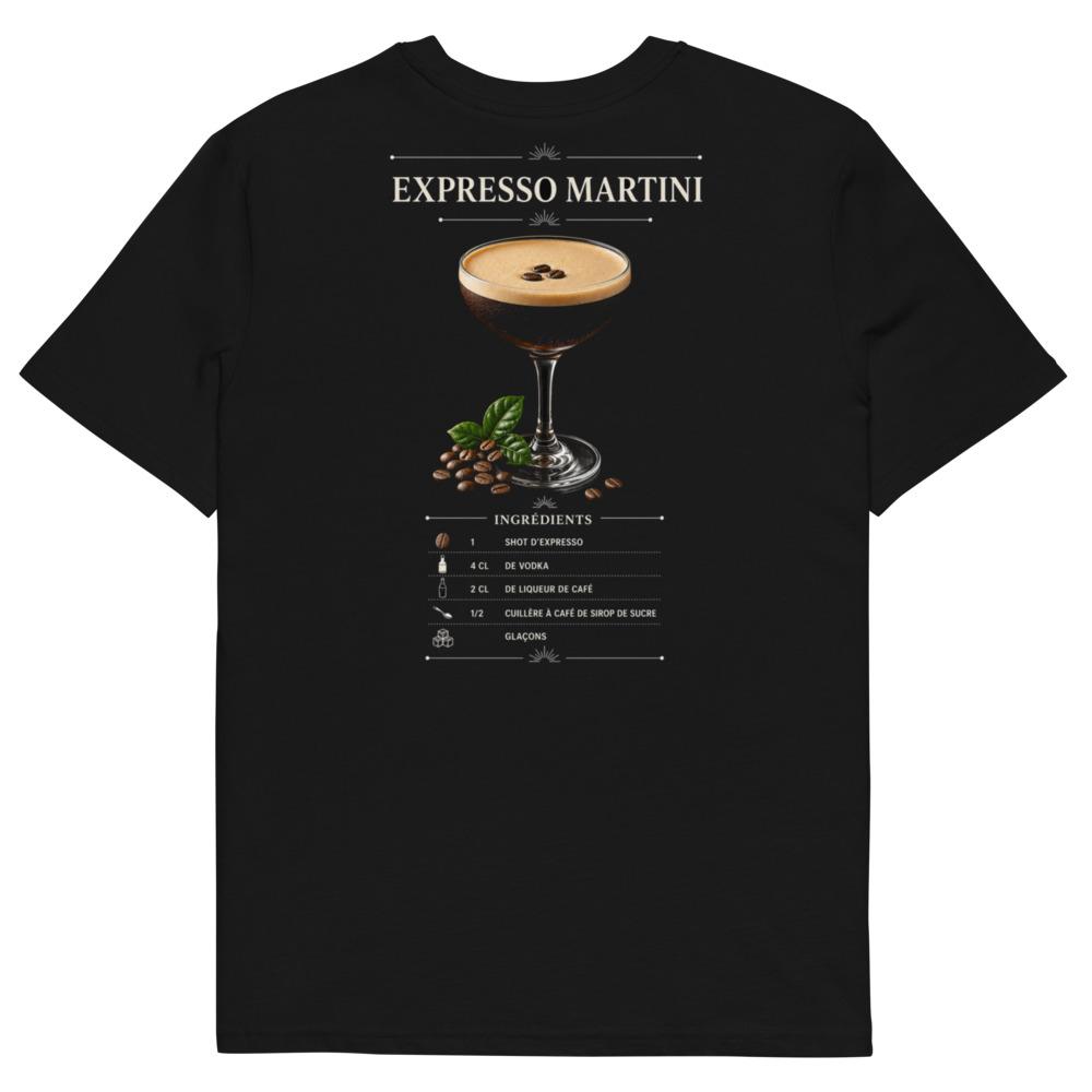 T-shirt Expresso Martini — le cocktail et sa recette, tee noir