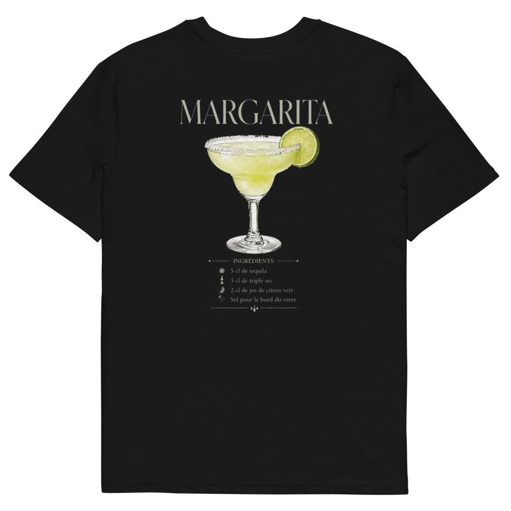 T-shirt Margarita — le cocktail et sa recette, tee noir