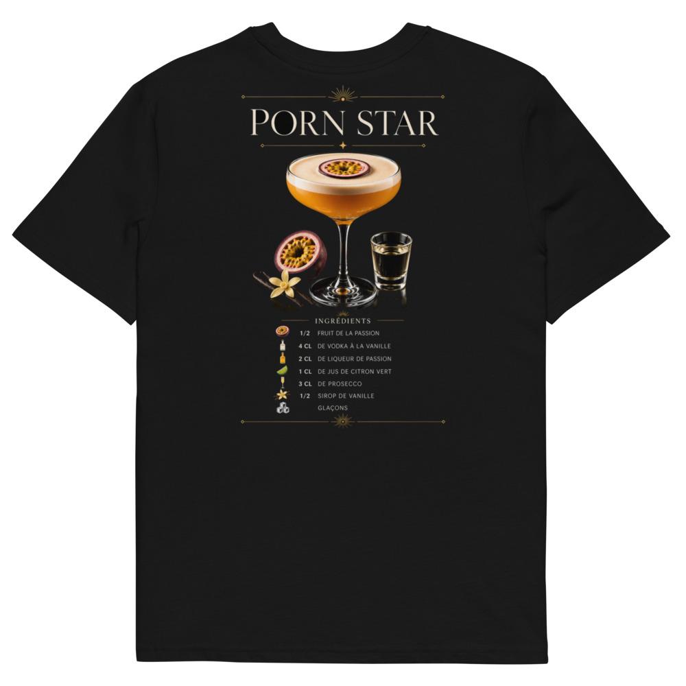 T-shirt Pornstar Martini — le cocktail et sa recette, tee noir